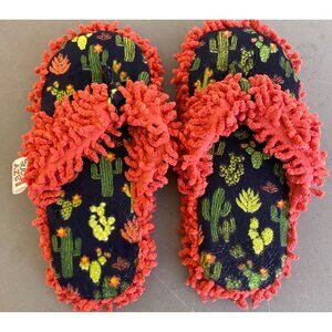 LAZY ONE Slippers Thongs Flip Flop House Shoes Pajama Cactus Pink Blue SMALL 1-4